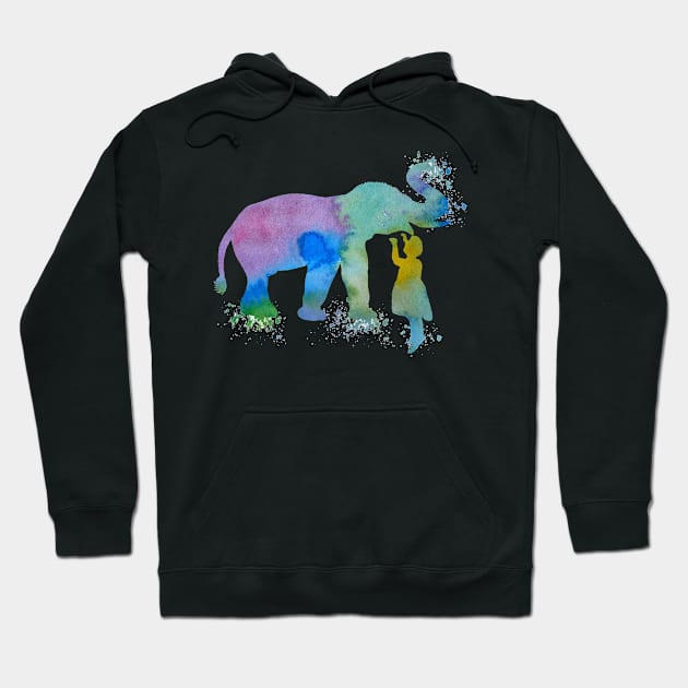 Elephant and child Hoodie by TheJollyMarten